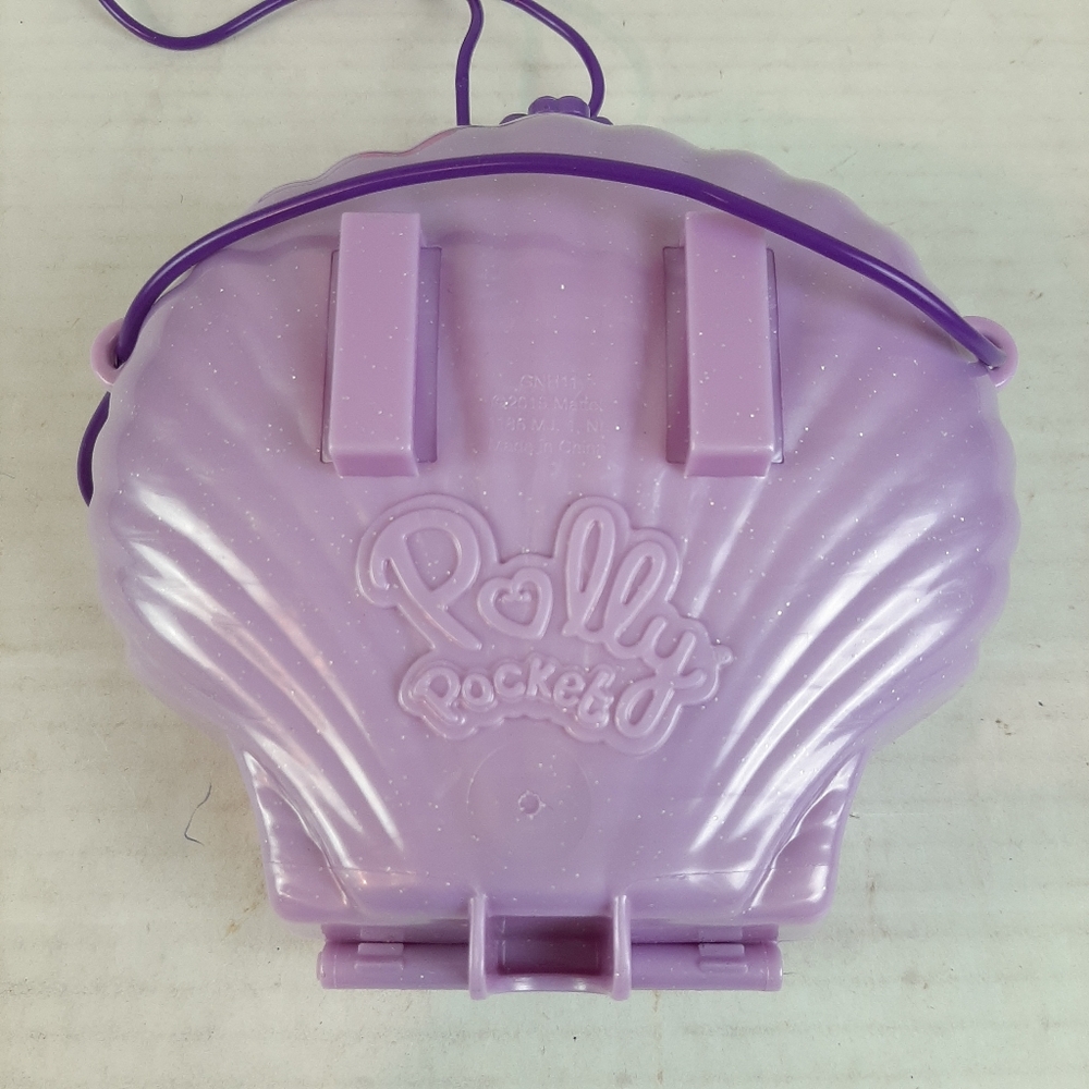 🛍Polly Pocket Tiny Power Seashell Purse Compact Wearable Strap No Accessories - Picture 3 of 6
